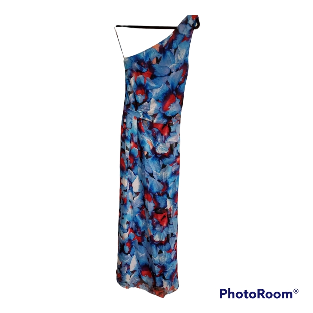 One Shoulder Silk Maxi